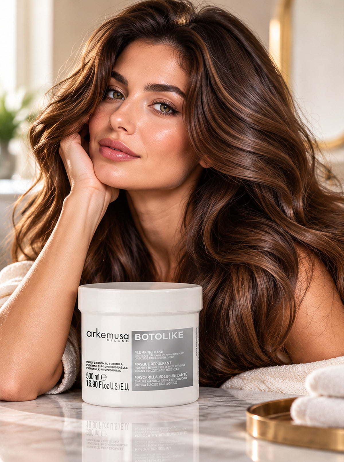 Arkemusa Botolike Plumping Μάσκα Μαλλιών – Όγκος & Δύναμη για Λεπτά & Κατεστραμμένα Μαλλιά, 500 ml