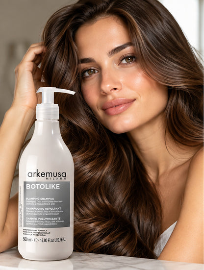 Arkemusa Botolike Plumping Σαμπουάν – Όγκος & Δύναμη για Λεπτά & Κατεστραμμένα Μαλλιά, 500 ml